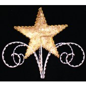 5', 3-D STAR AND SCROLL TREE TOPPER
