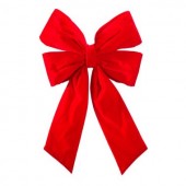24" Structural Bow with Red Velvet Bow